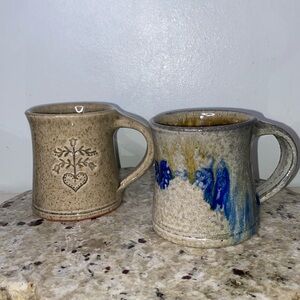 New Harmony Vintage Glazed Stoneware Mugs-Set of 2